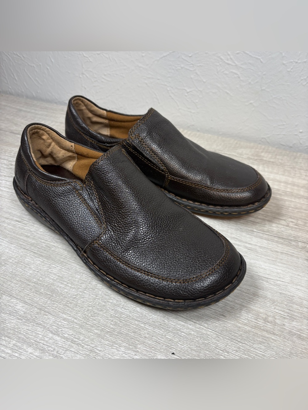 B.O.C. Dark Brown Leather Slip On Women’s 9.5 C14635 CIH13